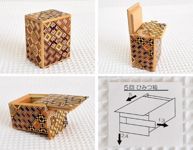 箱根寄木細工 秘密箱2寸5回 