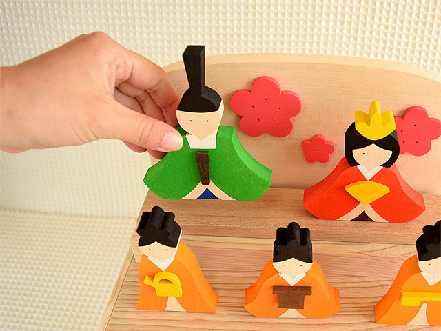 お雛様ボックス 森林工芸館｜コンパクトな卓上型｜木のおもちゃ ポプリの森