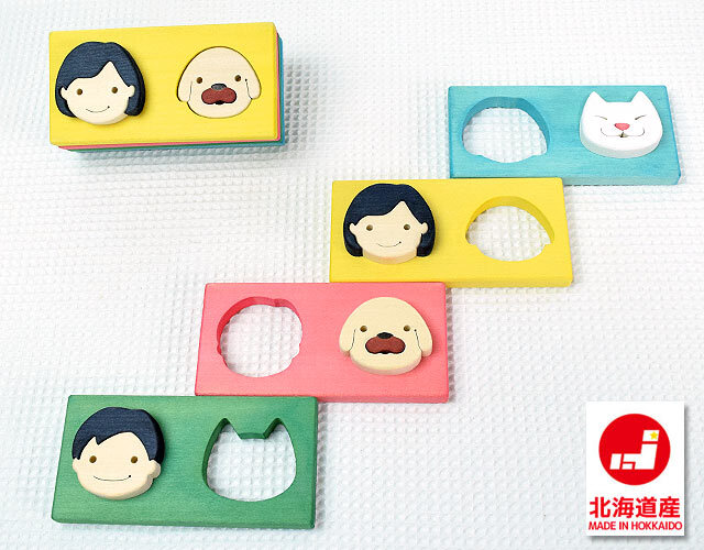 パズルブロック 【笑顔】 福祉玩具 工房ホリタ｜木のおもちゃ ポプリの森