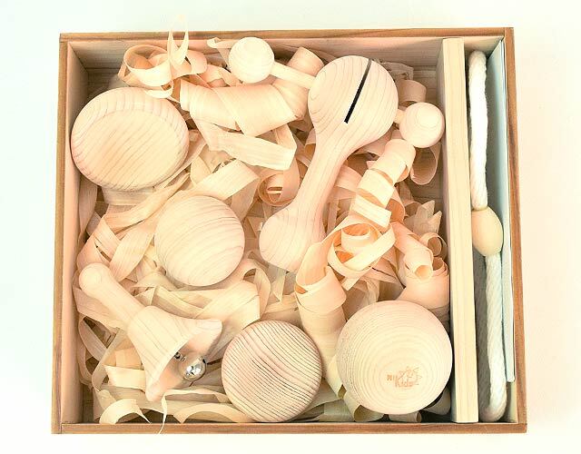 ヒノキの木のおもちゃ赤ちゃんセット（カタコロリン）｜木のおもちゃ