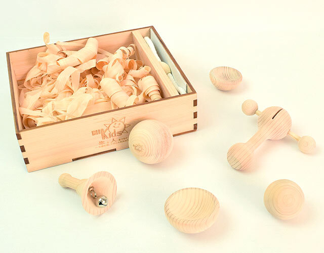 ヒノキの木のおもちゃ赤ちゃんセット（カタコロリン）｜木のおもちゃ