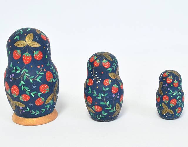 ナチュラルテイストの木製マトリョーシカ 北向邦子作