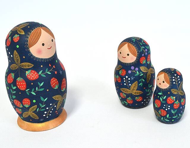 日本製 木のおもちゃ 北向邦子のマトリョーシカ