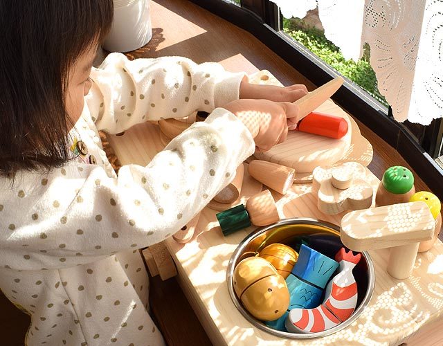 送料込】卓上 ままごとキッチン ✨ ハーフタイプ 木製