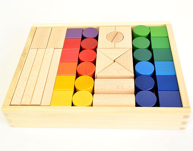 グラデーション積み木MINI 40ピース 郡上八幡 ｜木のおもちゃ ポプリの森