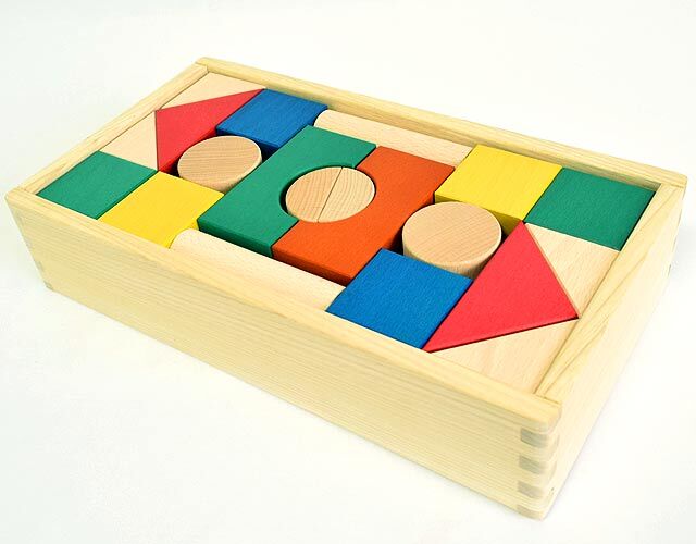 郡上八幡の色つみ木（カラー） ｜木のおもちゃ ポプリの森