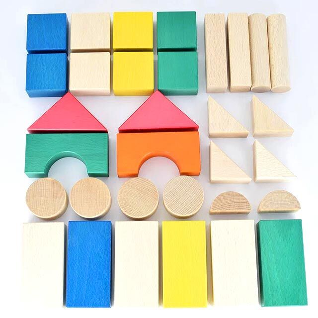 色積み木 日本製 ブナ