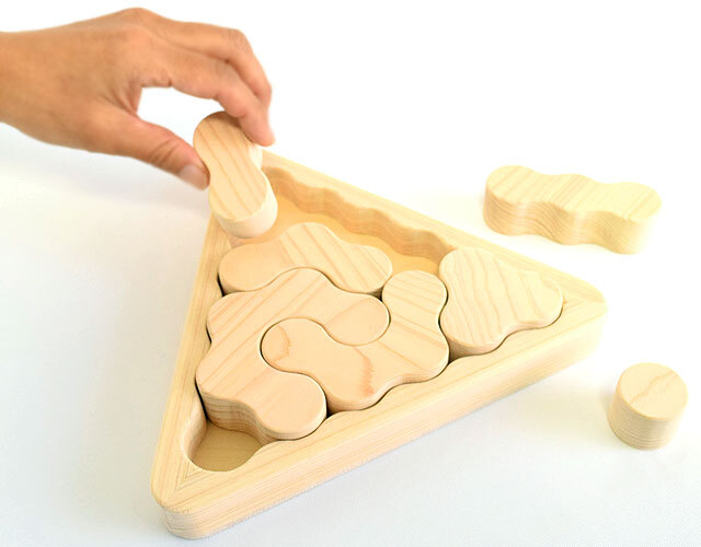 まるdeピラミッド 丸の形をつなげた木製パズル【のこのこーば】｜木の