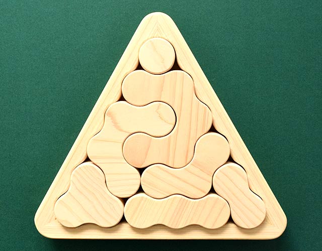 まるdeピラミッド 丸の形をつなげた木製パズル【のこのこーば】｜木の