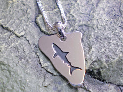 porteartオリジナル★シルバー925ネックレス　サメ