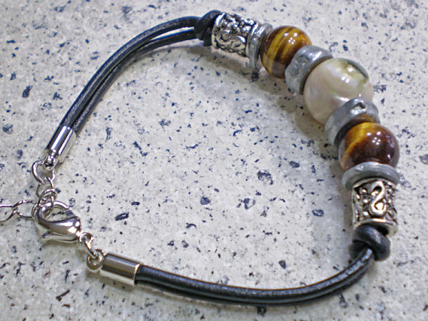 高品質ラスト★夜光貝★私物針水晶運命のオルゴブレスレット 海からの贈り物☆夜光貝（ヤコウガイ）ブレスレット/メンズ【オニキス