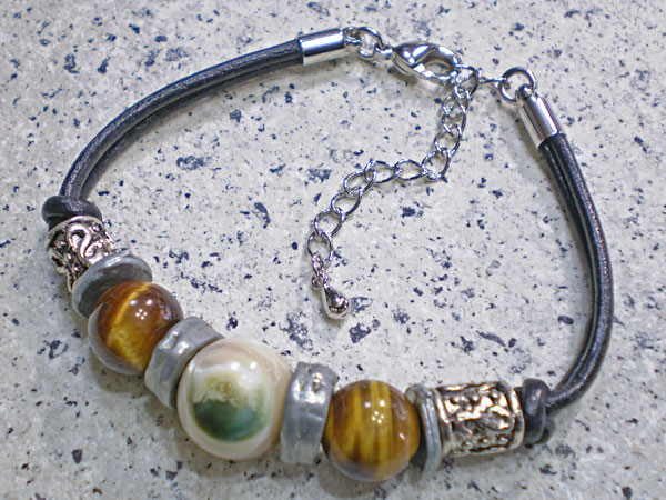 ヤコウガイのバングル YArKA バングル 「YArKA/ヤーカ」central bulge flat chain design