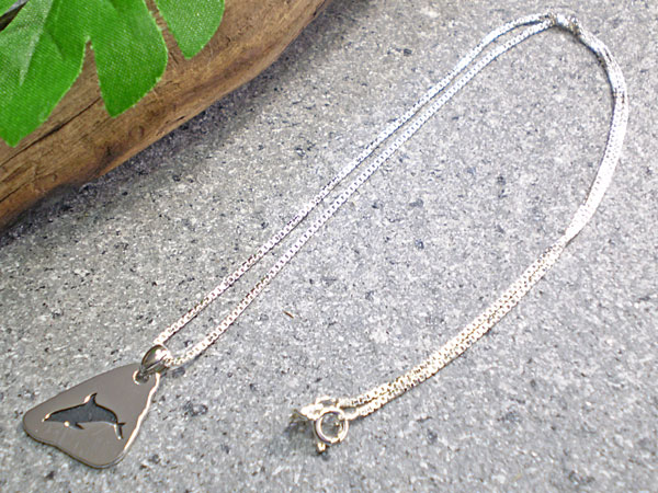 porteartオリジナル☆シルバー925ネックレス イルカ＞マリン