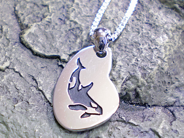 porteartオリジナル★シルバー925ネックレス　シャチ