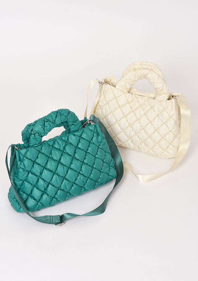 SALE!!【2025秋冬】【66】モコモコキルティング2wayトートバッグ【1251-559-1】【Selection】【S21】