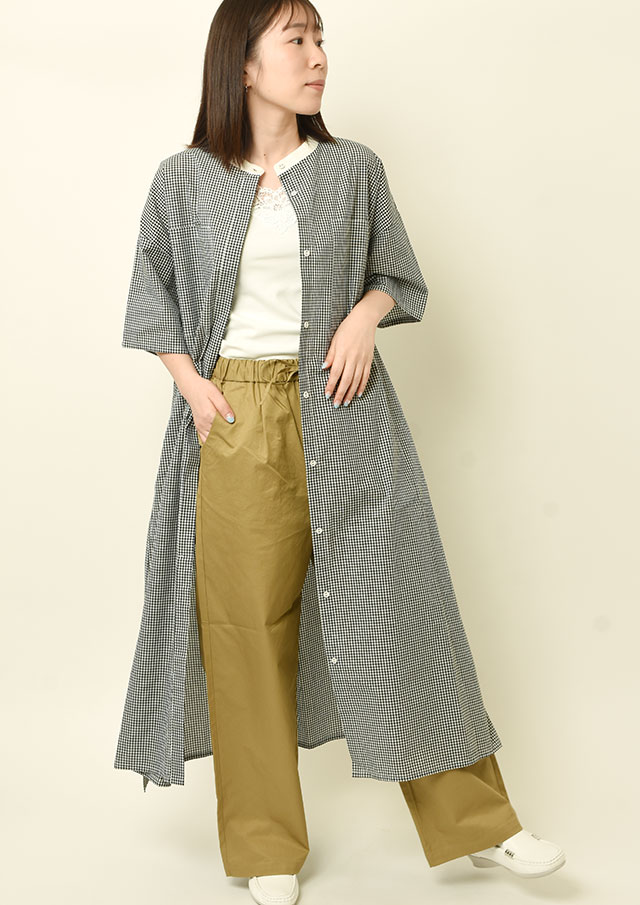 SALE!!【2025春夏】【ブルーライフ】コットン五分袖ポケットワンピース【B-01E15212】【S12】