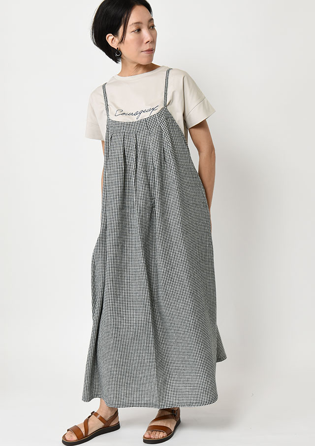 SALE!!【2025春夏】【ブルーライフ】ギンガムキャミワンピース【B-01E15362】【S12】