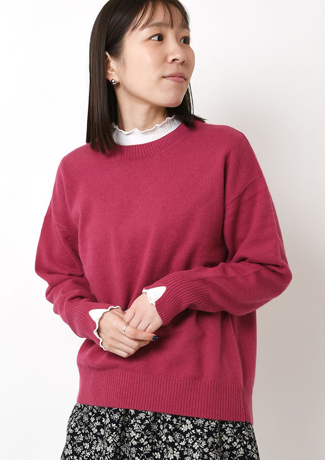 【2025秋冬】【ブルーライフ】ラクーン混ニットプルオーバー【BL065601】【S22】