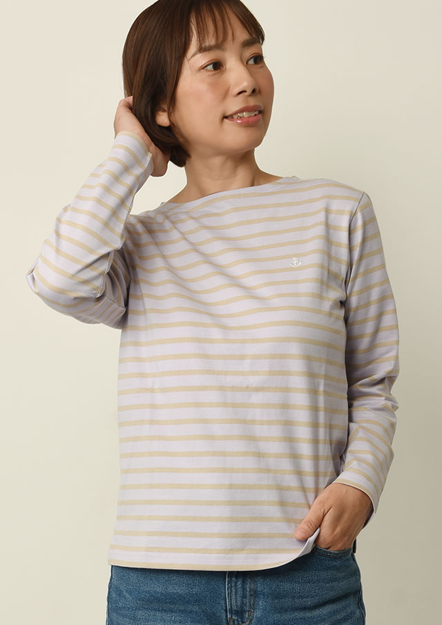 SALE!!【2025春夏】【ポートランド】ボーダーボートネック長袖【PL075201】【S11】