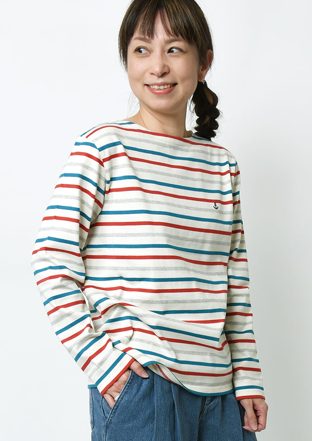 【2025秋冬】【ポートランド】ボーダーボートネックカットソー長袖【PL075702】【S21】