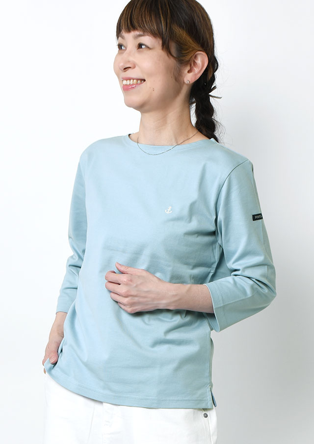 【2026春夏】【ポートランド】天竺無地ボートネックカットソー七分袖【PL076205】【S11】