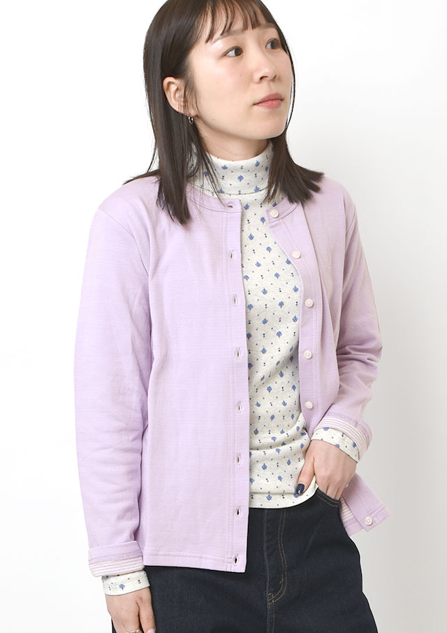 【2026春夏】【ポートランド】接結無地クルーネックカーディガン【PL076301】【S11】