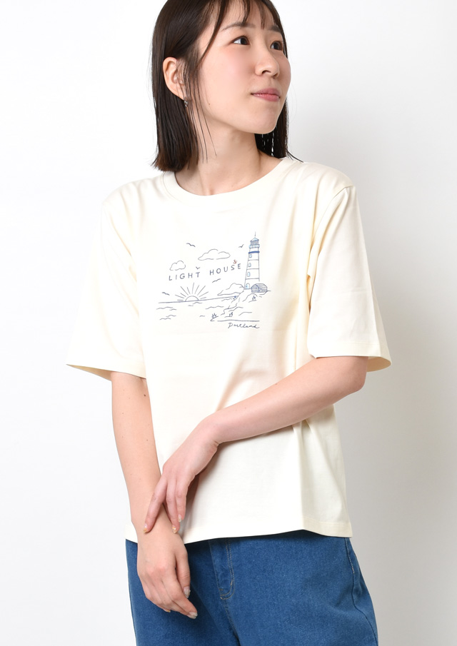SALE!!【2025春夏】【ポートランド】LIGHTHOUSEプリントTシャツ【PL155260】【S12】