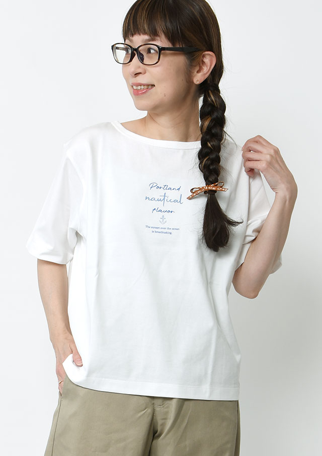 【2026春夏】【ポートランド】イカリロゴプリントTシャツ【PL156252】【S12】