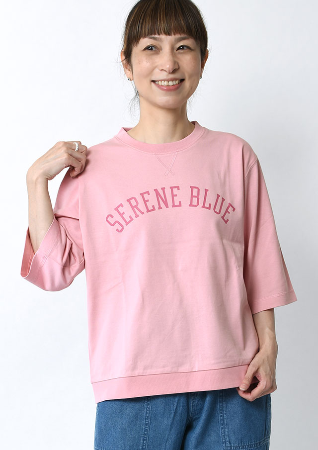 【2026春夏】【ポートランド】ロゴプリントTシャツ六分袖【PL156402】【S12】