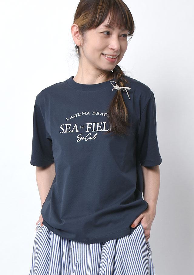 【2026春夏】【ポートランド】TC接触冷感_ラメロゴプリントTシャツ【PL156404】【S12】