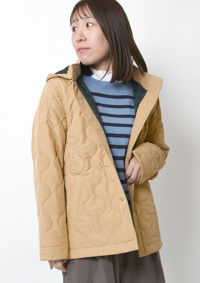 SALE!!【2025秋冬】【ポートランド】中綿ウェーブキルトフード着脱ジャケット【PL165901】【S22】