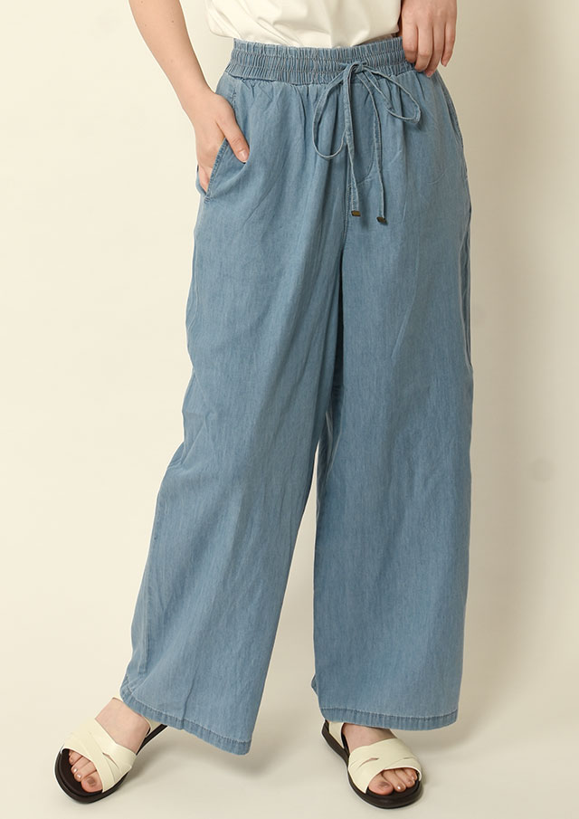 期間限定10%OFF!【2025春夏】【66】ライトオンスデニムイージーパンツ【Y2-32723】【Selection】【S12】