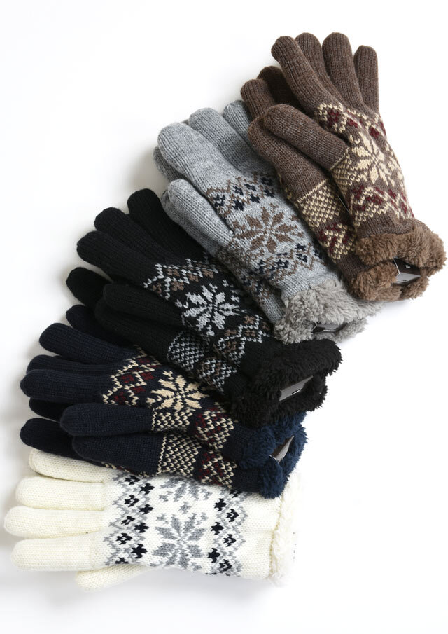 【2025秋冬】【66】雪柄ジャカード手袋【2403-25】【Selection】【MOMY_COLLECTIONS】【S22】
