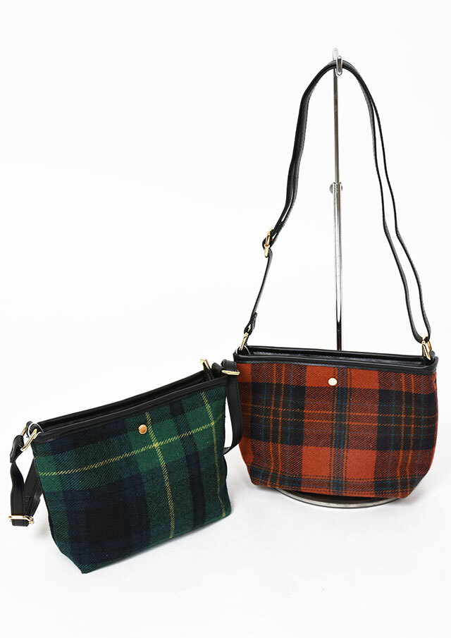 【2025秋冬】【66】コージーチェックミニショルダーバッグ【40803】【Selection】【Finissage】【S22】