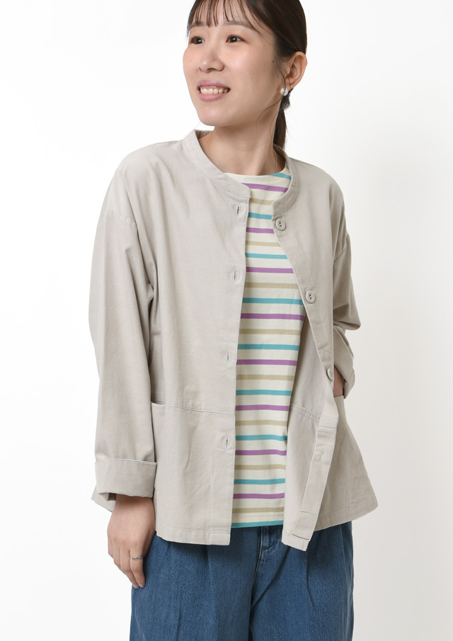 CharmingSale_10%OFF!!【2025秋冬】【ブルーライフ】コーデュロイ羽織りブラウス【B-01E17451】【S22】