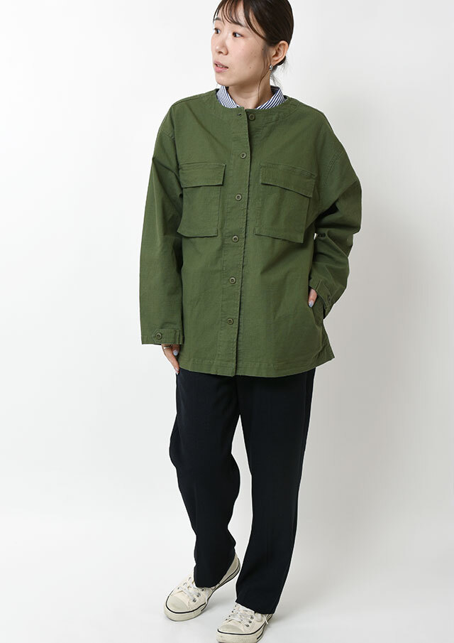 2025秋冬】【ブルーライフ】ノーカラージャケット【B-853110