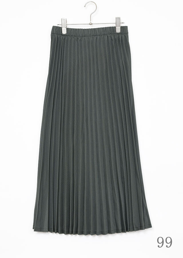 45rpm プリーツスカート/美品/藍染/ 45R 45rpmスカート インディゴ染 藍染 デニム 花柄 2コットン