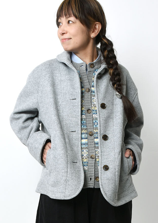 OuterFair_PointUP!【2025秋冬】【ブルーライフ】起毛ショールカラージャケット【B-K-2012】【S22】