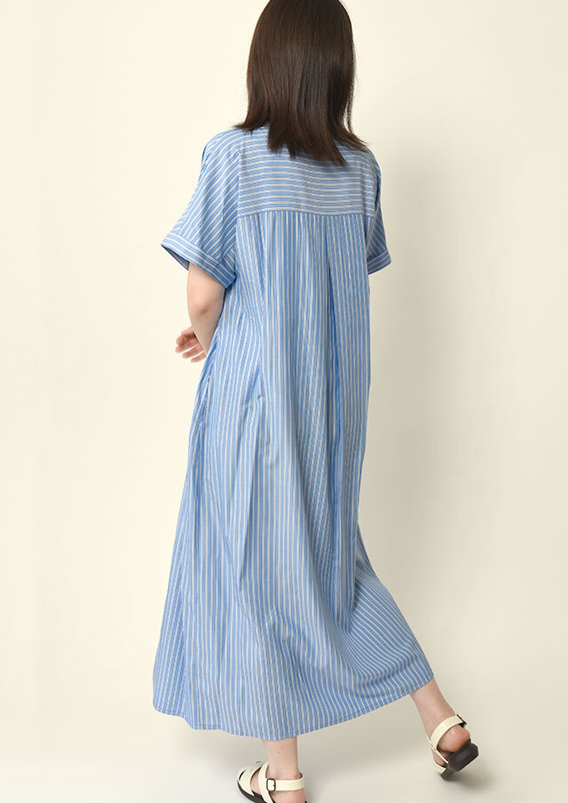 PRADA■【国内発】ストライプ シルクロングワンピースP3G94 PRADA□【国内発】ストライプ シルクロングワンピースP3G94