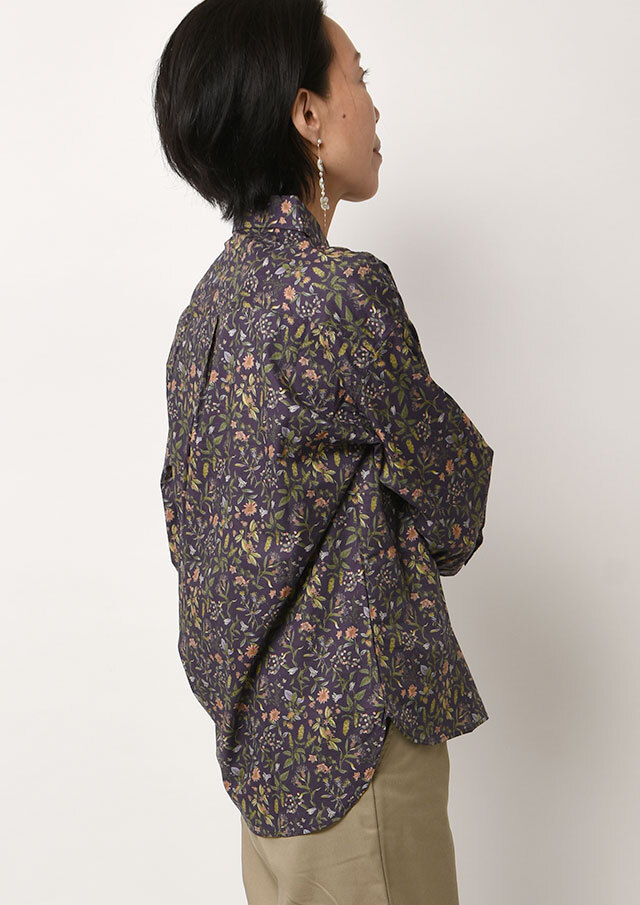 2025秋冬】【ブルーライフ】花柄プルオーバーブラウス七分袖【BL055503