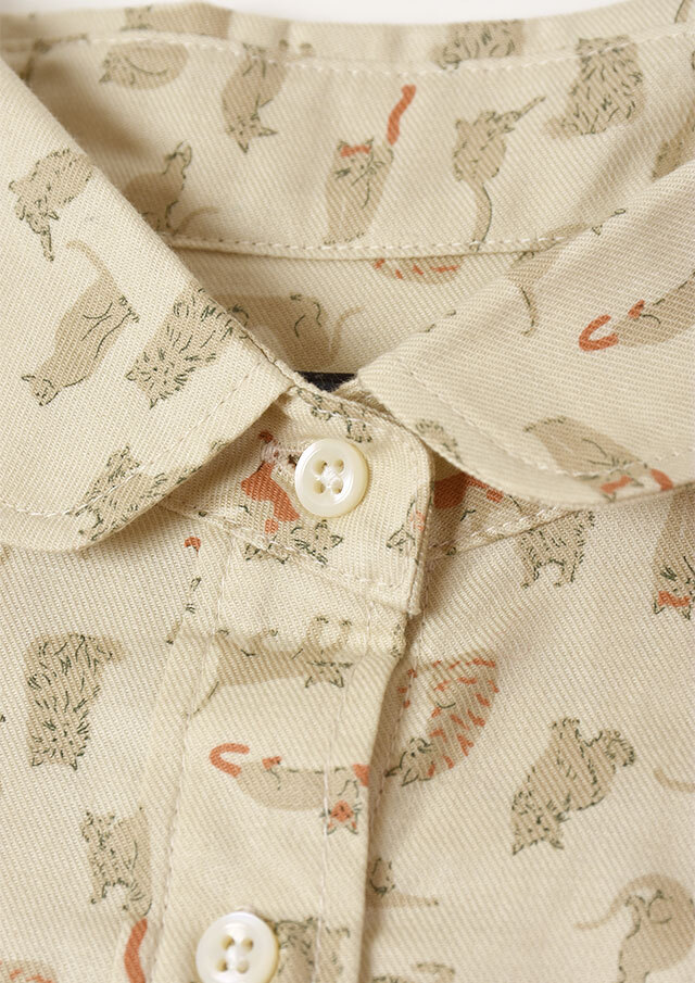 2025秋冬】【ブルーライフ】ビエラ猫柄ブラウス【BL055511】【S21】