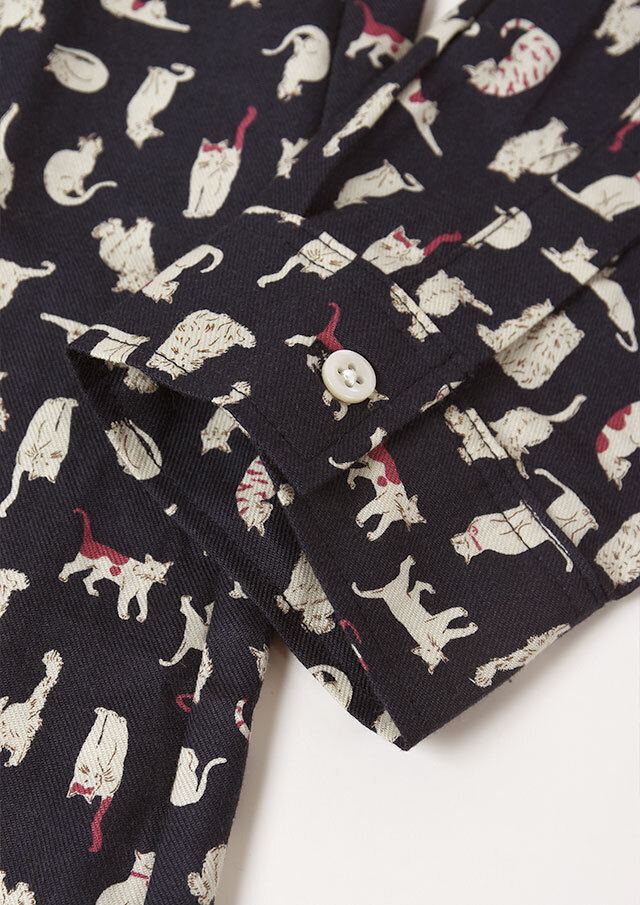 2025秋冬】【ブルーライフ】ビエラ猫柄ブラウス【BL055511】【S21】