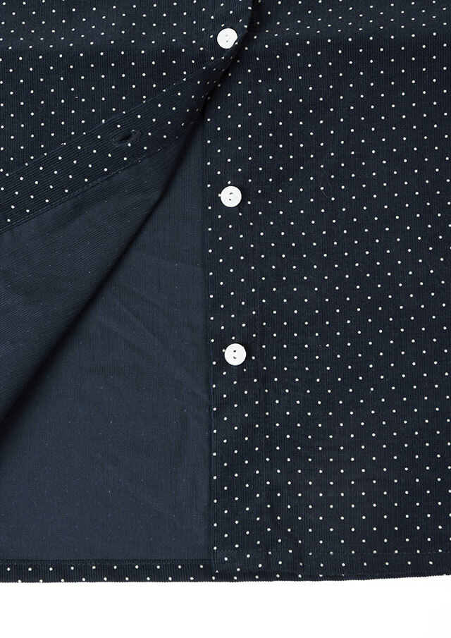 2025秋冬】【ブルーライフ】コーデュロイドットミニラウンドカラー