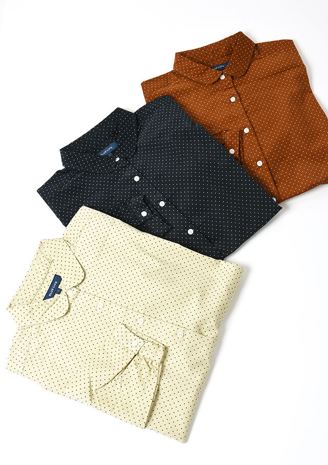 2025秋冬】【ブルーライフ】コーデュロイドットミニラウンドカラー