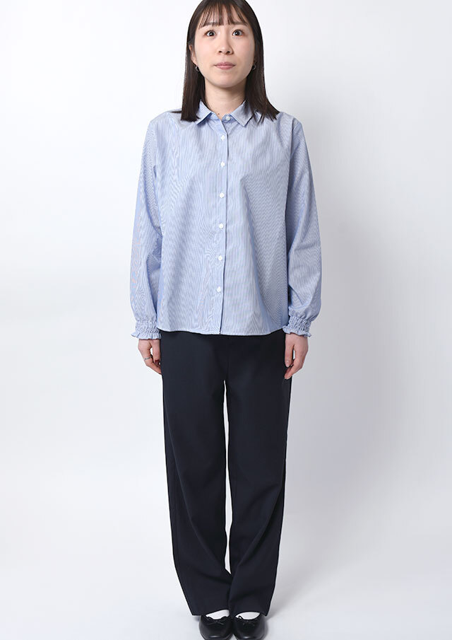 2026春夏】【ブルーライフ】ストライプ_チェック襟ぐりギャザー