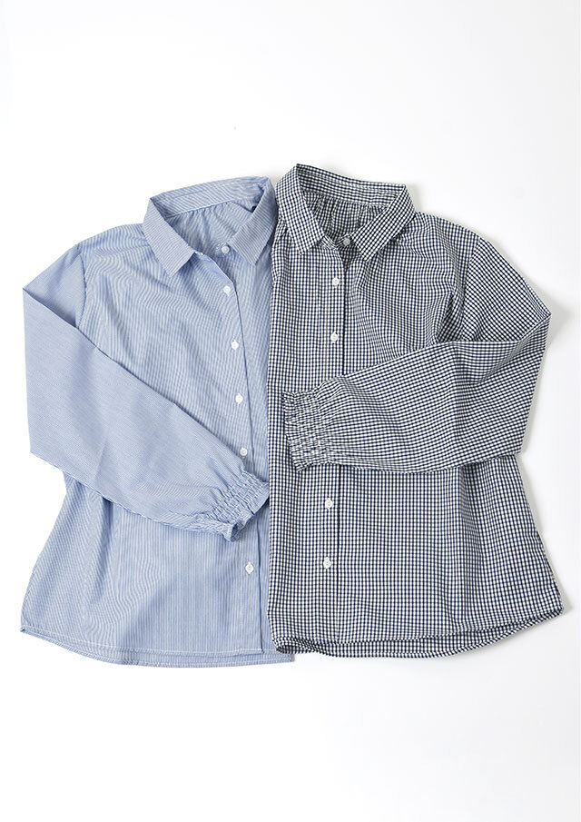 2026春夏】【ブルーライフ】ストライプ_チェック襟ぐりギャザー