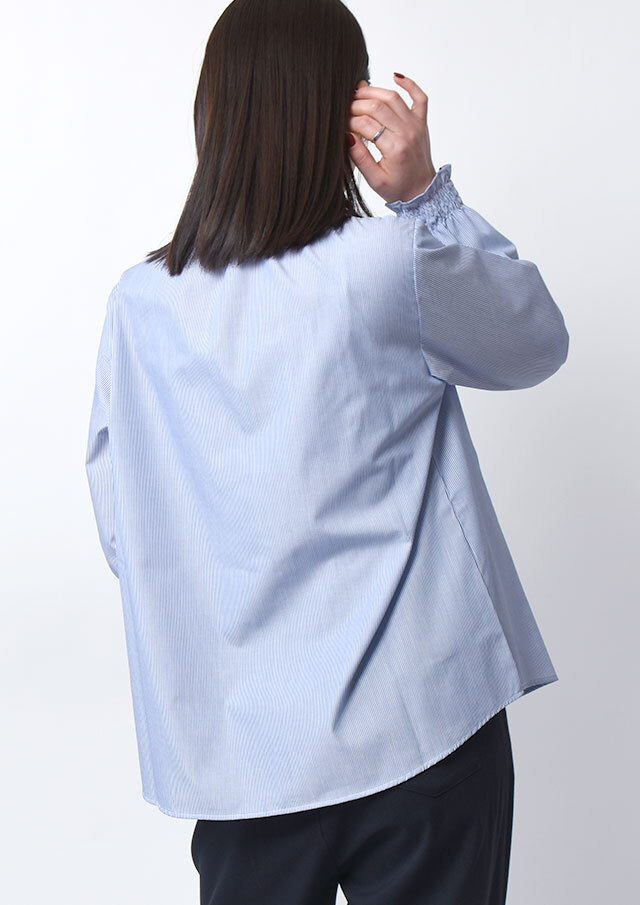 2026春夏】【ブルーライフ】ストライプ_チェック襟ぐりギャザー