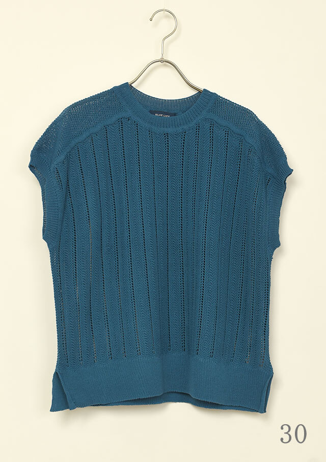 2025春夏】【ブルーライフ】透かし編みベスト【BL065004】【S12】 