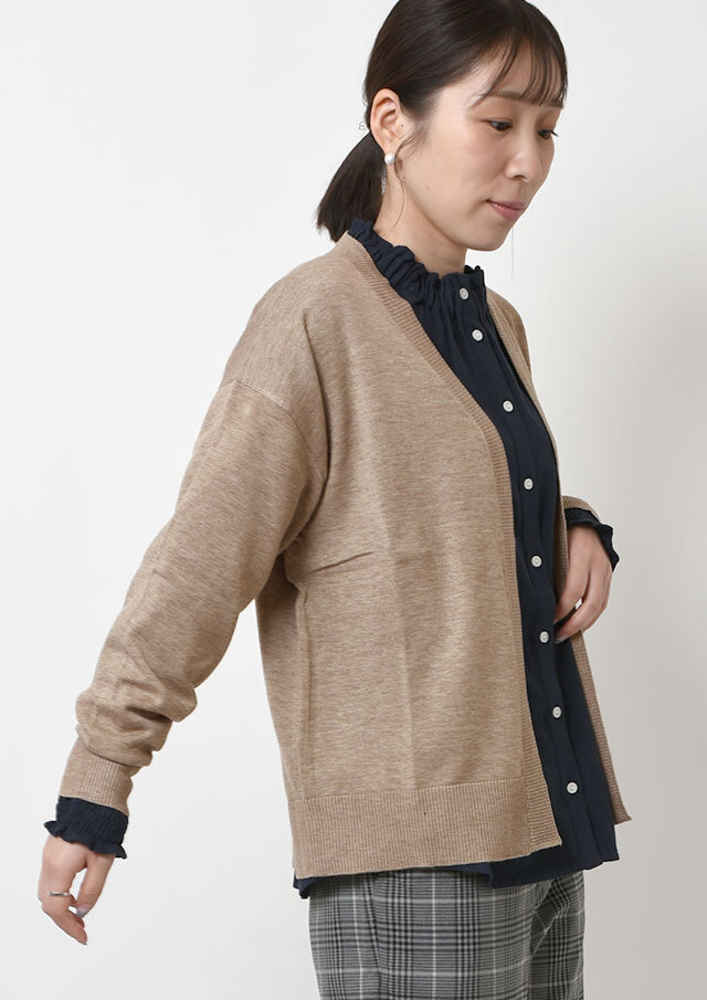 2025秋冬】【ブルーライフ】ウール混カーディガン【BL065604】【S22】