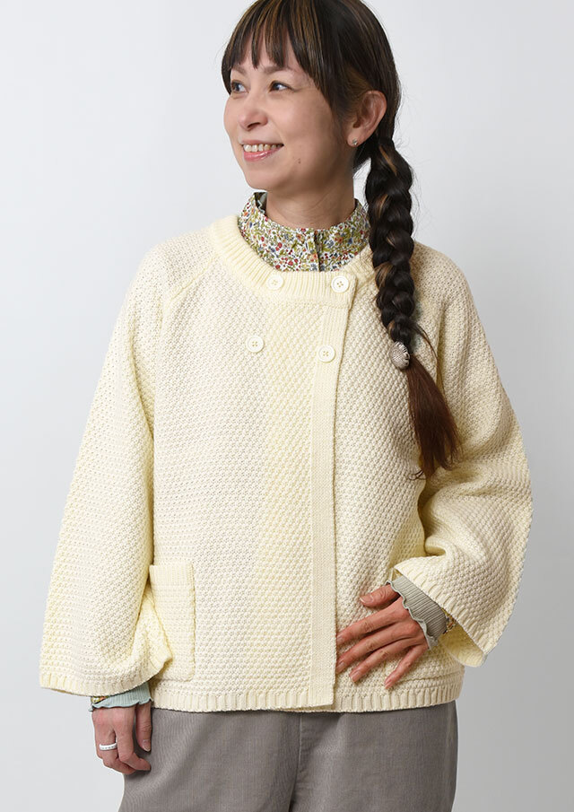 【2025秋冬】【ブルーライフ】W前風カーディガン【BL065605】【S22】